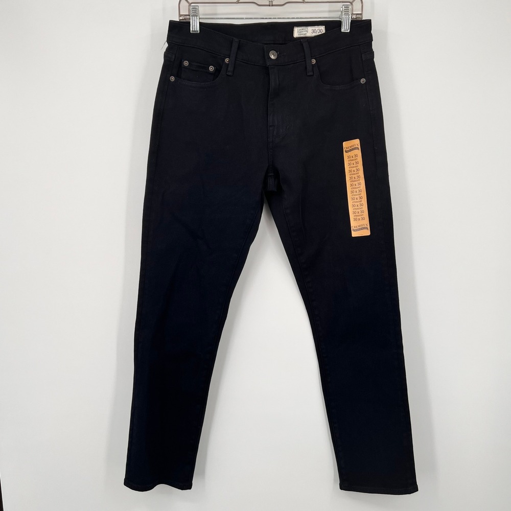 Cremieux Premium Denim Mens 30x30 Straight Leg Jeans Black Cotton Blend NWT